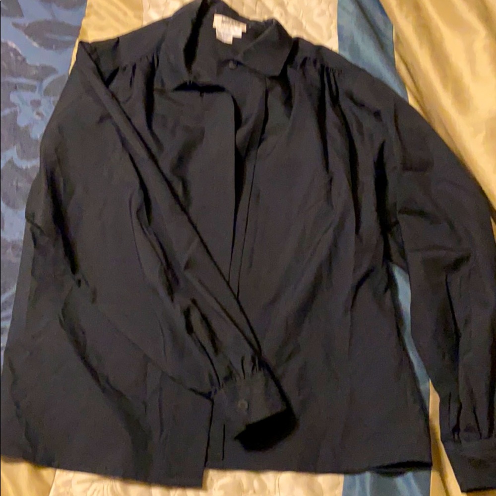 Black button down blouse